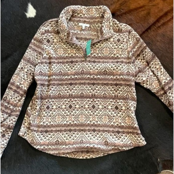 Maurices Tops - NWT Aztec Quarter Zip